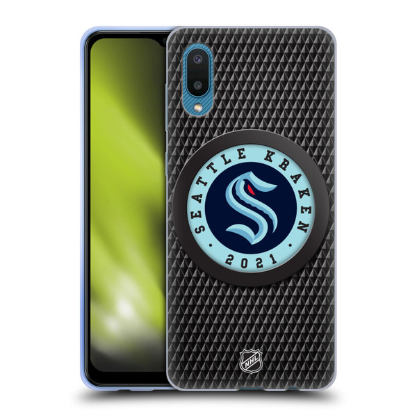 NHL Seattle Kraken Puck Texture Soft Gel Case for Samsung Galaxy A02/M02 (2021)