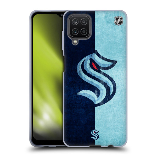 NHL Seattle Kraken Half Distressed Soft Gel Case for Samsung Galaxy A12 (2020)