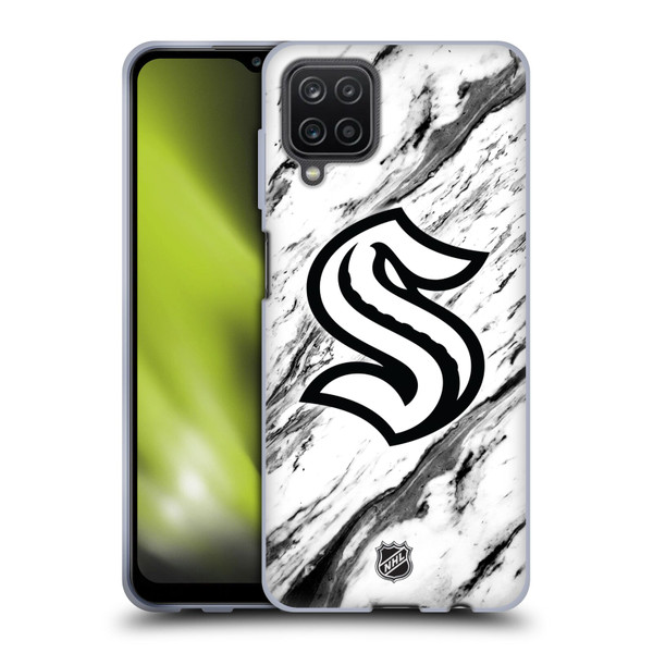 NHL Seattle Kraken Marble Soft Gel Case for Samsung Galaxy A12 (2020)