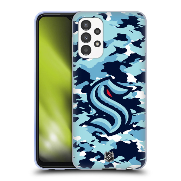 NHL Seattle Kraken Camouflage Soft Gel Case for Samsung Galaxy A13 (2022)