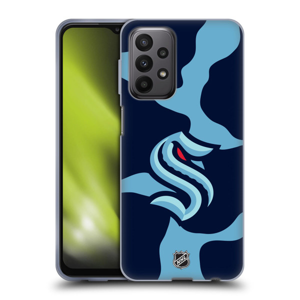 NHL Seattle Kraken Cow Pattern Soft Gel Case for Samsung Galaxy A23 / 5G (2022)