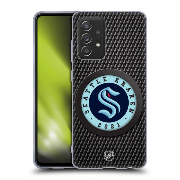 NHL Seattle Kraken Puck Texture Soft Gel Case for Samsung Galaxy A52 / A52s / 5G (2021)