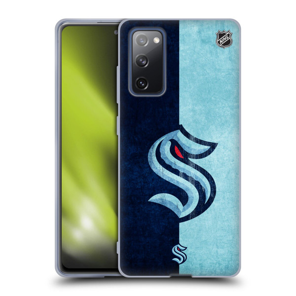 NHL Seattle Kraken Half Distressed Soft Gel Case for Samsung Galaxy S20 FE / 5G