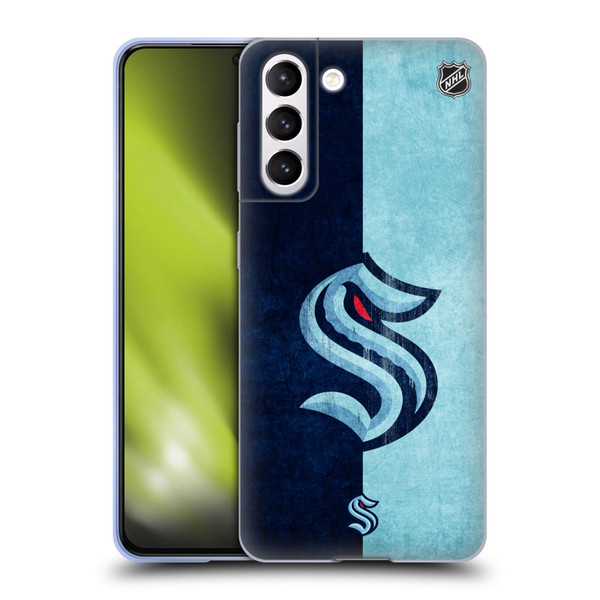 NHL Seattle Kraken Half Distressed Soft Gel Case for Samsung Galaxy S21 5G