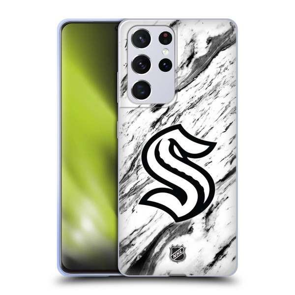 NHL Seattle Kraken Marble Soft Gel Case for Samsung Galaxy S21 Ultra 5G