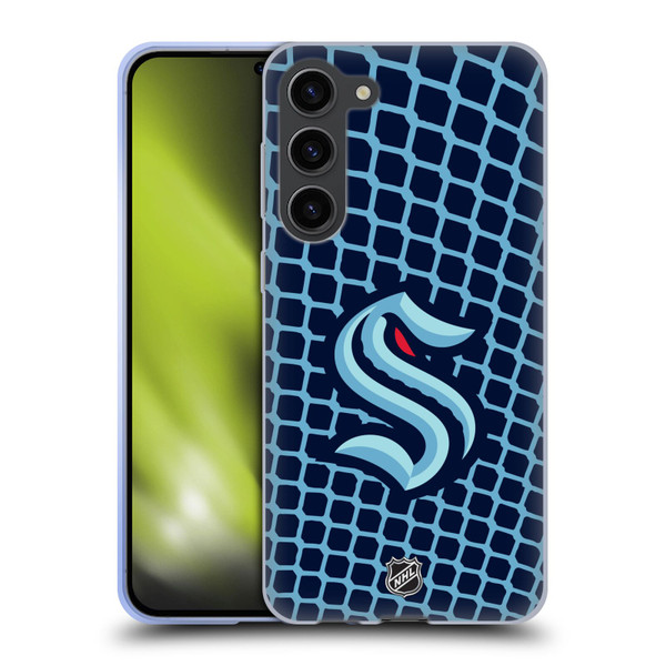NHL Seattle Kraken Net Pattern Soft Gel Case for Samsung Galaxy S23+ 5G