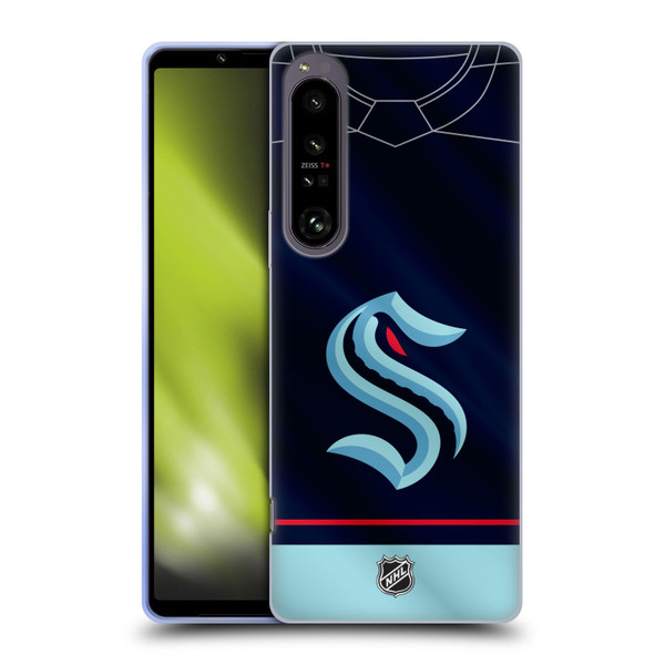 NHL Seattle Kraken Jersey Soft Gel Case for Sony Xperia 1 IV