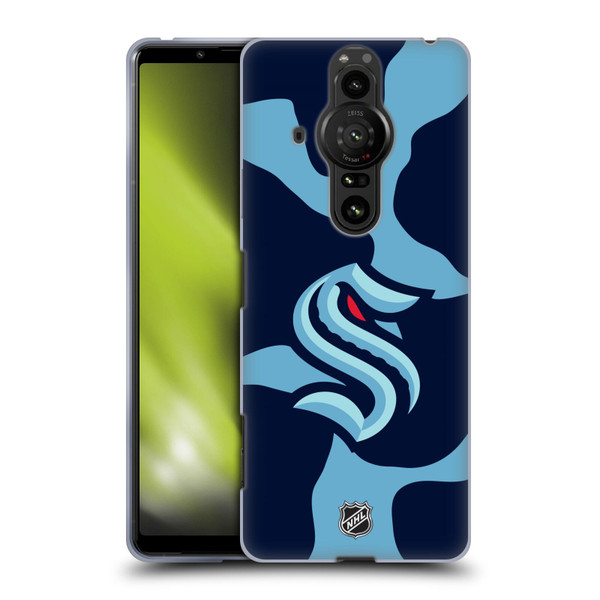NHL Seattle Kraken Cow Pattern Soft Gel Case for Sony Xperia Pro-I