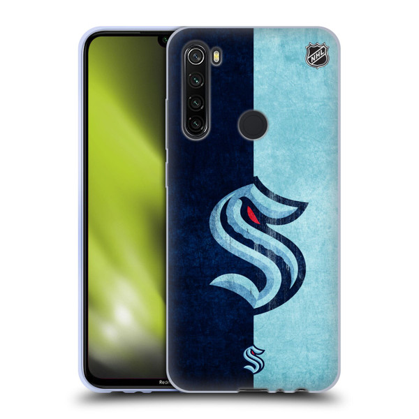 NHL Seattle Kraken Half Distressed Soft Gel Case for Xiaomi Redmi Note 8T