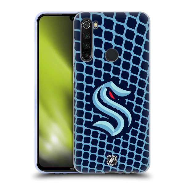 NHL Seattle Kraken Net Pattern Soft Gel Case for Xiaomi Redmi Note 8T