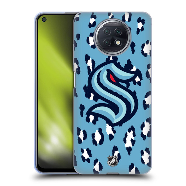 NHL Seattle Kraken Leopard Pattern Soft Gel Case for Xiaomi Redmi Note 9T 5G