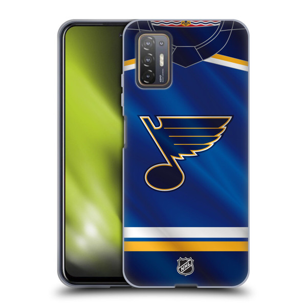 NHL St Louis Blues Jersey Soft Gel Case for HTC Desire 21 Pro 5G