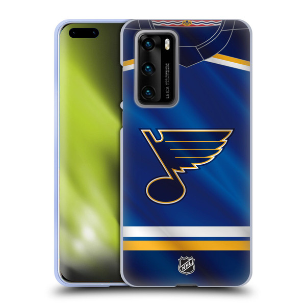 NHL St Louis Blues Jersey Soft Gel Case for Huawei P40 5G