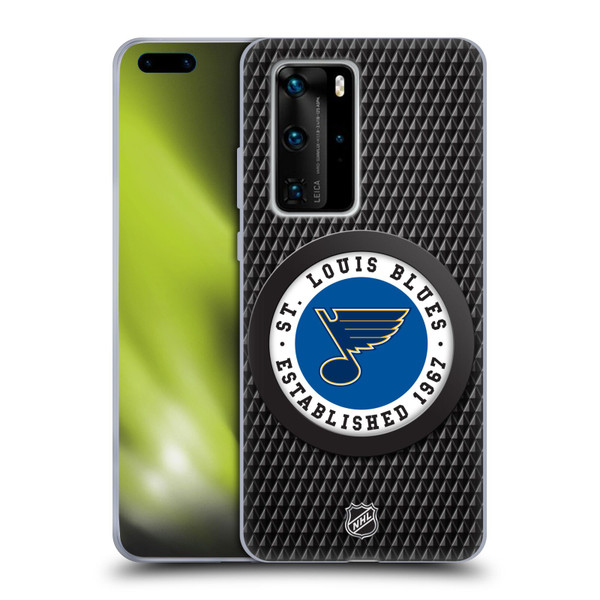 NHL St Louis Blues Puck Texture Soft Gel Case for Huawei P40 Pro / P40 Pro Plus 5G