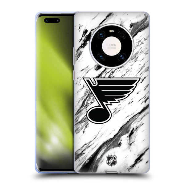 NHL St Louis Blues Marble Soft Gel Case for Huawei Mate 40 Pro 5G