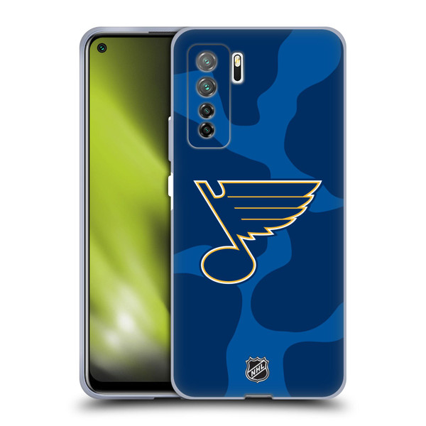 NHL St Louis Blues Cow Pattern Soft Gel Case for Huawei Nova 7 SE/P40 Lite 5G