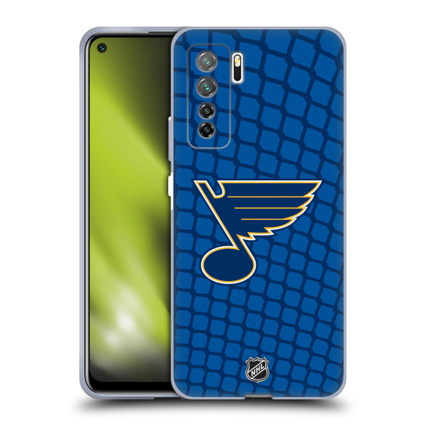 NHL St Louis Blues Net Pattern Soft Gel Case for Huawei Nova 7 SE/P40 Lite 5G