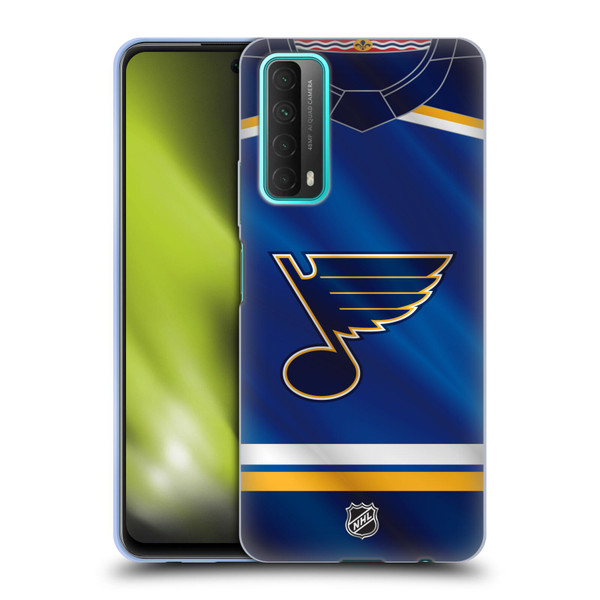 NHL St Louis Blues Jersey Soft Gel Case for Huawei P Smart (2021)