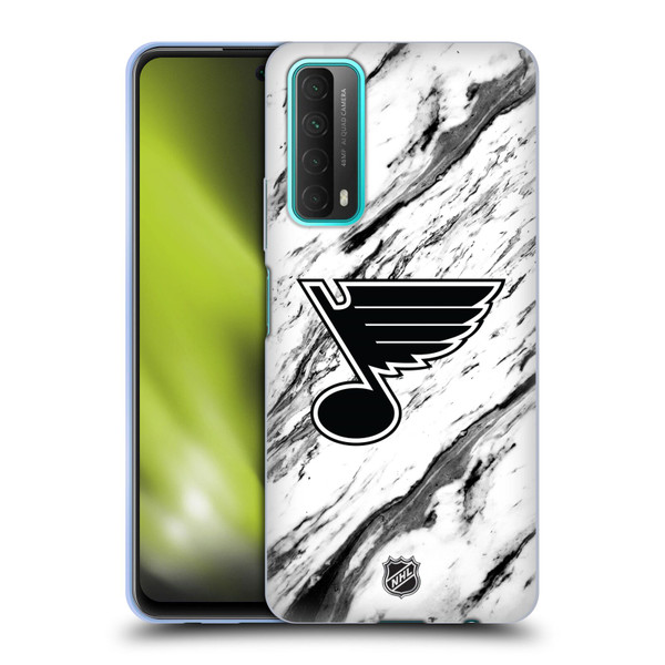 NHL St Louis Blues Marble Soft Gel Case for Huawei P Smart (2021)