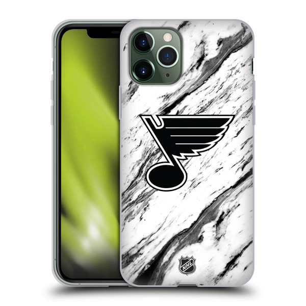 NHL St Louis Blues Marble Soft Gel Case for Apple iPhone 11 Pro & MagSafe