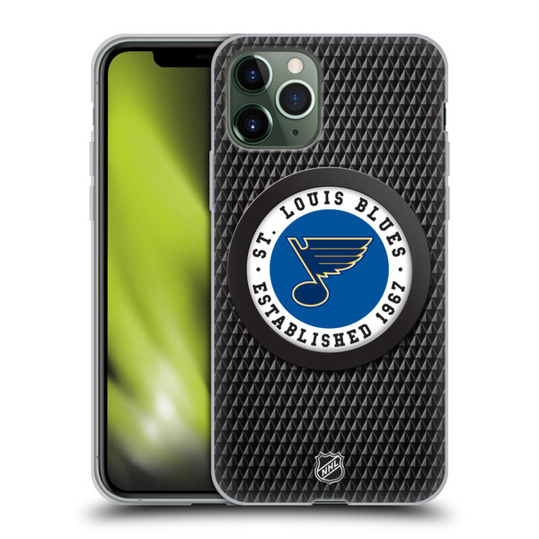 NHL St Louis Blues Puck Texture Soft Gel Case for Apple iPhone 11 Pro & MagSafe