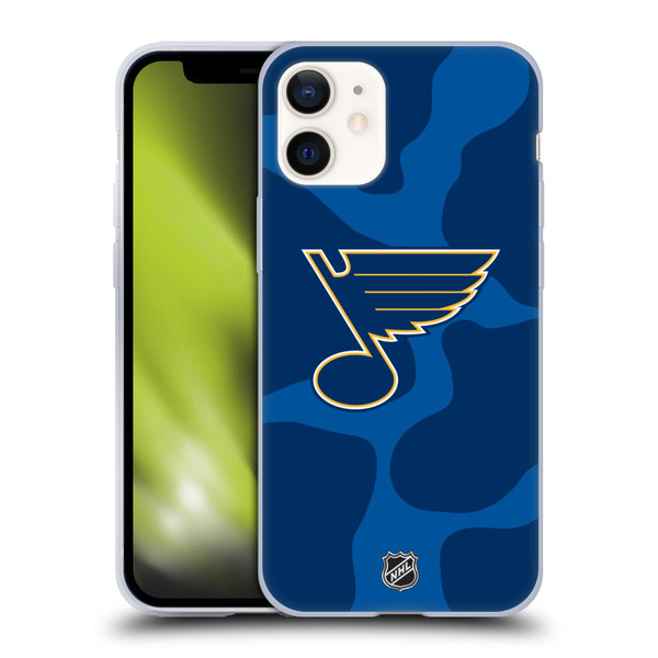 NHL St Louis Blues Cow Pattern Soft Gel Case for Apple iPhone 12 Mini & MagSafe