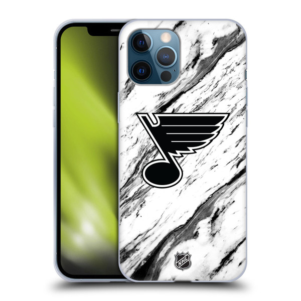 NHL St Louis Blues Marble Soft Gel Case for Apple iPhone 12 Pro Max & MagSafe
