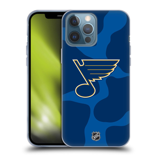 NHL St Louis Blues Cow Pattern Soft Gel Case for Apple iPhone 13 Pro Max & MagSafe