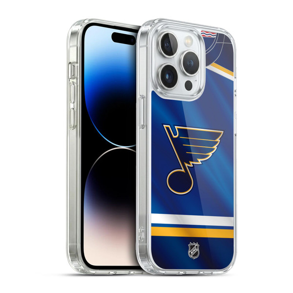 NHL St Louis Blues Jersey Soft Gel Case for Apple iPhone 13 Pro & MagSafe