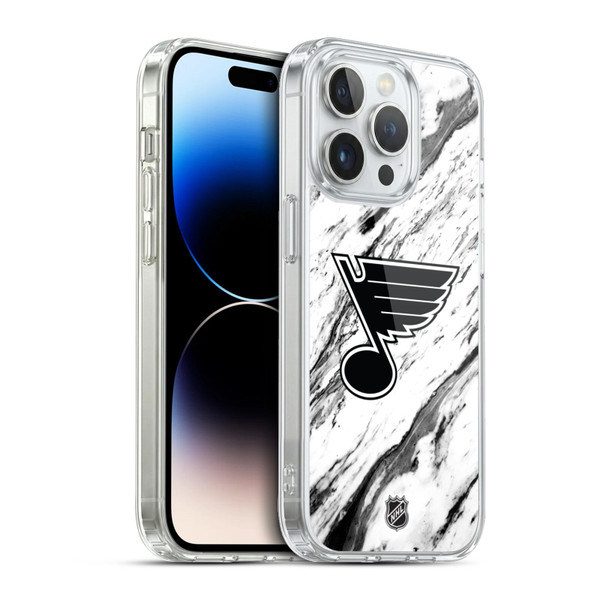 NHL St Louis Blues Marble Soft Gel Case for Apple iPhone 13 Pro & MagSafe