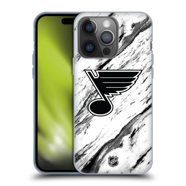 NHL St Louis Blues Marble Soft Gel Case for Apple iPhone 14 Pro & MagSafe