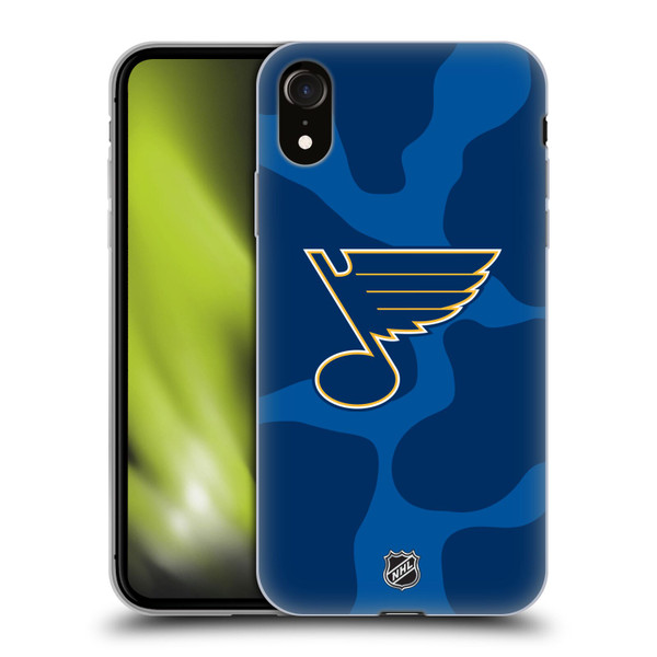 NHL St Louis Blues Cow Pattern Soft Gel Case for Apple iPhone XR