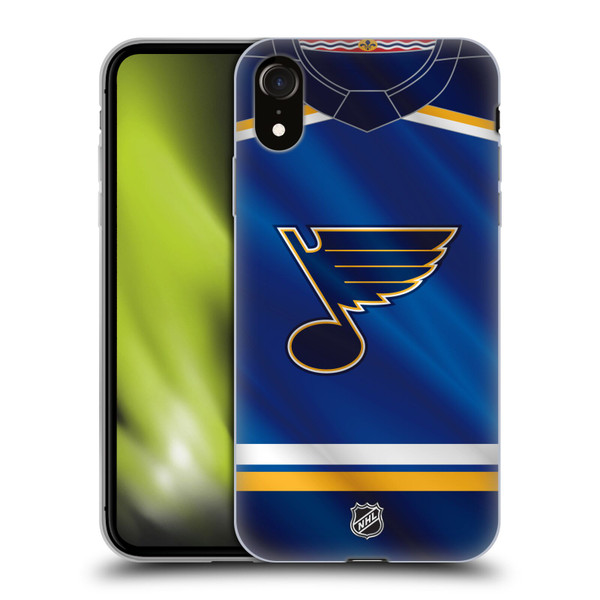 NHL St Louis Blues Jersey Soft Gel Case for Apple iPhone XR
