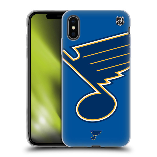 NHL St Louis Blues Oversized Soft Gel Case for Apple iPhone XS Max