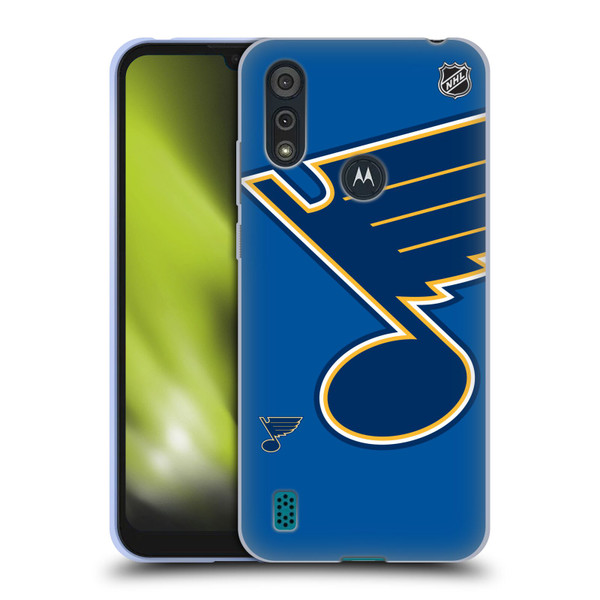 NHL St Louis Blues Oversized Soft Gel Case for Motorola Moto E6s (2020)