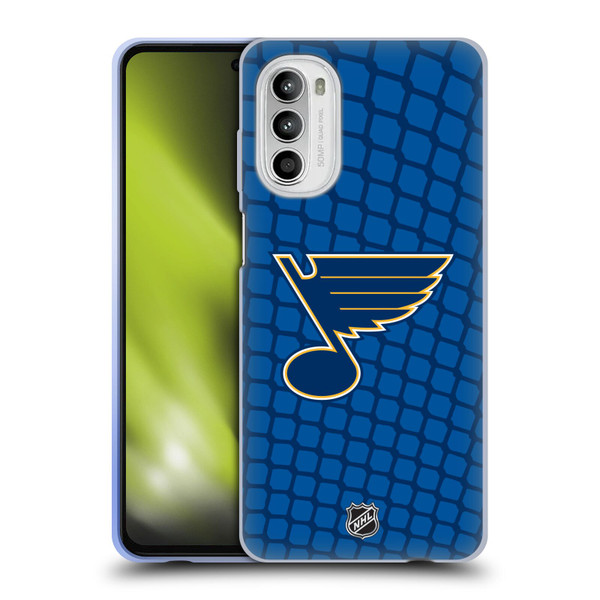 NHL St Louis Blues Net Pattern Soft Gel Case for Motorola Moto G52