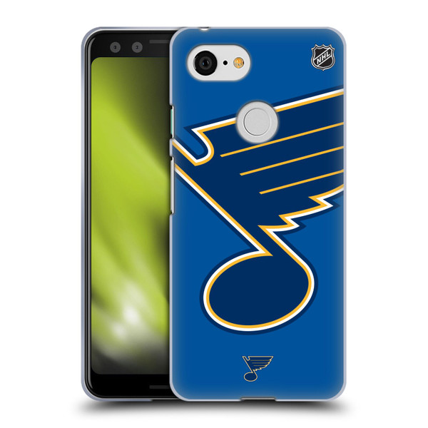 NHL St Louis Blues Oversized Soft Gel Case for Google Pixel 3