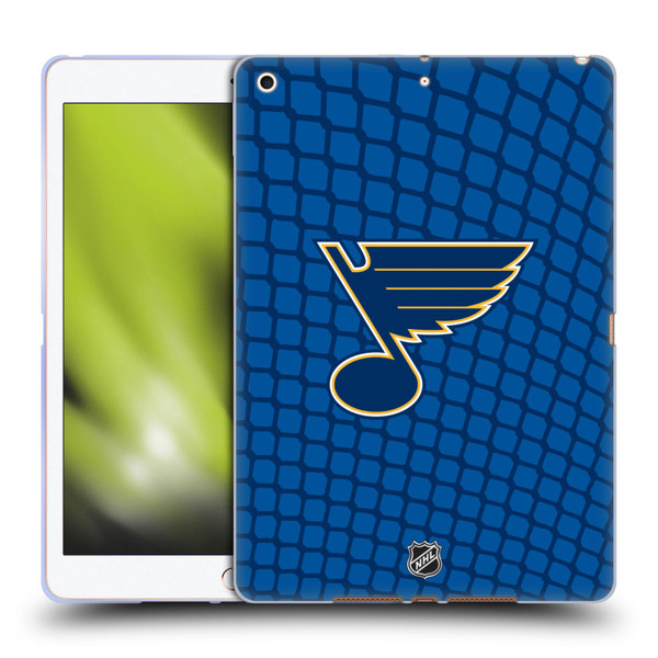 NHL St Louis Blues Net Pattern Soft Gel Case for Apple iPad 10.2 2019/2020/2021