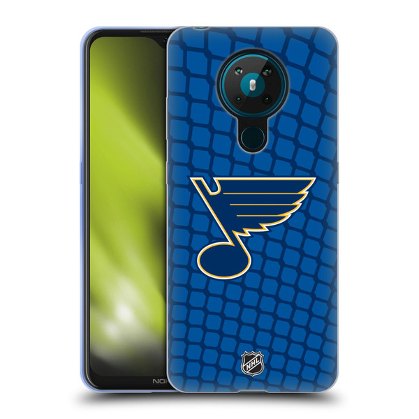 NHL St Louis Blues Net Pattern Soft Gel Case for Nokia 5.3
