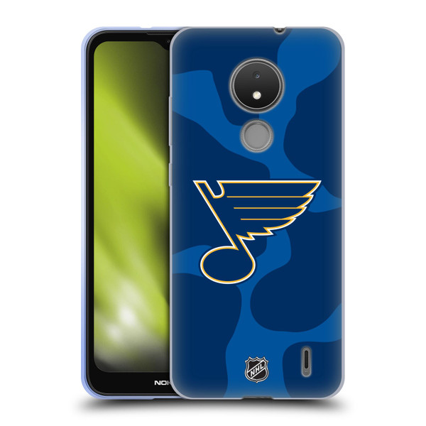 NHL St Louis Blues Cow Pattern Soft Gel Case for Nokia C21