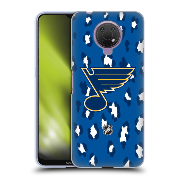 NHL St Louis Blues Leopard Pattern Soft Gel Case for Nokia G10
