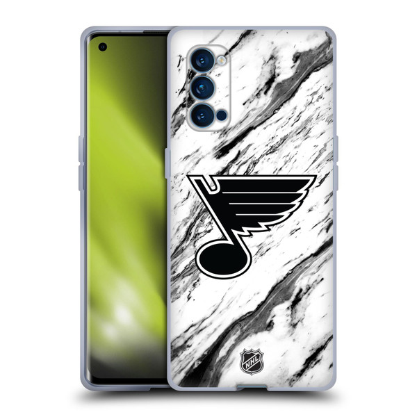 NHL St Louis Blues Marble Soft Gel Case for OPPO Reno 4 Pro 5G