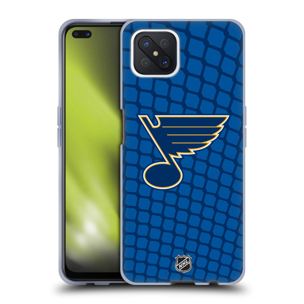 NHL St Louis Blues Net Pattern Soft Gel Case for OPPO Reno4 Z 5G