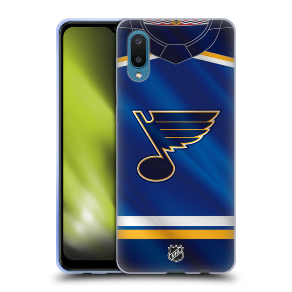 NHL St Louis Blues Jersey Soft Gel Case for Samsung Galaxy A02/M02 (2021)
