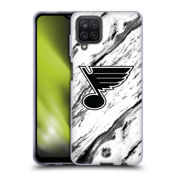 NHL St Louis Blues Marble Soft Gel Case for Samsung Galaxy A12 (2020)