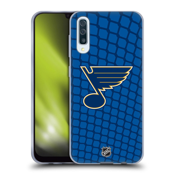 NHL St Louis Blues Net Pattern Soft Gel Case for Samsung Galaxy A50/A30s (2019)