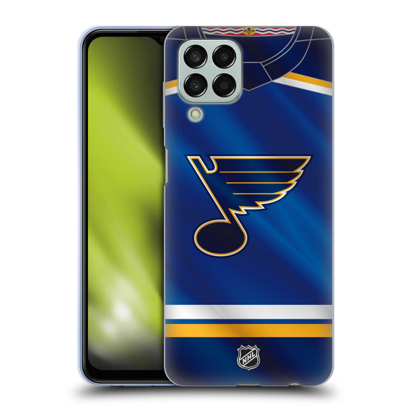 NHL St Louis Blues Jersey Soft Gel Case for Samsung Galaxy M33 (2022)