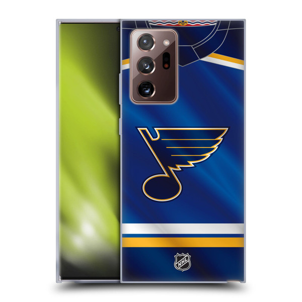 NHL St Louis Blues Jersey Soft Gel Case for Samsung Galaxy Note20 Ultra / 5G