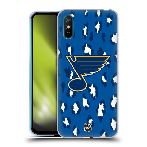 NHL St Louis Blues Leopard Pattern Soft Gel Case for Xiaomi Redmi 9A / Redmi 9AT