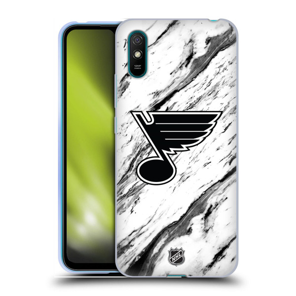 NHL St Louis Blues Marble Soft Gel Case for Xiaomi Redmi 9A / Redmi 9AT